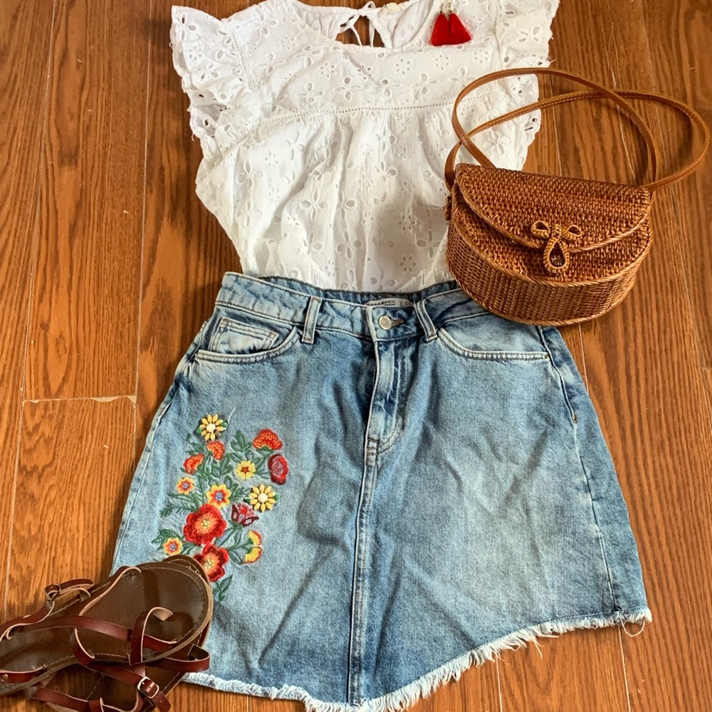 Zara denim skirt
